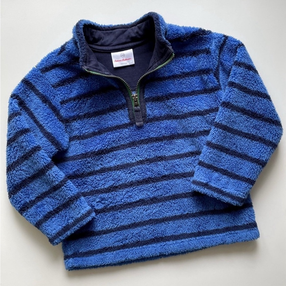 Hanna Andersson Half-Zip Pullover Sherpa Sweater Size 100 (US 4)